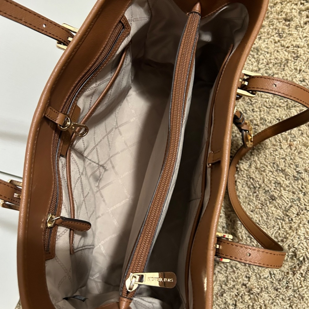 Michael Kors Jet Set Safiano Leather tote bag light brown - Picture 7 of 15